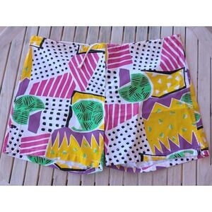 Vintage JAMS Surf Line Hawaii 80s 90s Neon Abstract Shorts XL